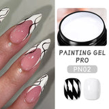 Hivava   -  White Black Painting Gel Polish 5ml Professional Super Texture Line Flower Drawing Gel Soak Off UV Nail Art Gel