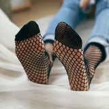 Hivava  1Pair Fashion Women Girls Lady Sexy Lace Ankle High Fishnet Mesh Net Solid Color Short Crew Summer Breathable Socks New Arrival