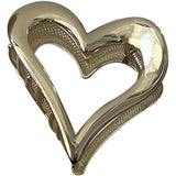 Hivava Simple and Elegant Hair Clip - Metal Hair Accessories for Women Heart-shaped hair clips