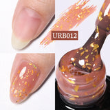 Hivava  -  7ml Sparkling Glitter Rubber Base Gel Nails Shining Glitter Semi Permanent Soak Off UV LED Varnish All for Manicure