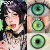 Hivava  -  Helloween Hot Selling 2pcs Colored Contact Lenses Green Eye Lens Yearly Cosplay Blue Makeup Degree 0 to -8.00 Anime Lens