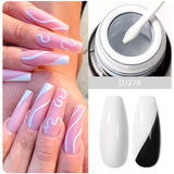 Hivava  -  Metallic Gold Sliver Pink 5ml Liner Gel Nail Art Polish Painting Mirror Gel Graffiti Stripe Design Varnish DIY