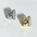 Hivava  -  Punk Zircon Double-layer Ear Cuff No Piercing Earrings Trendy Unique Metal Geometric Ear Clip for Women Jewelry Gifts