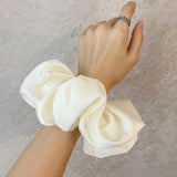 Hivava  -  Fashion Oversized Silk Scrunchies for Women Korean Chiffon Elastic Hair Ties Ponytail Holder Headwear Chouchou Cheveux Femme