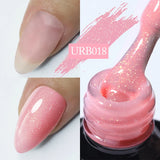 Hivava  -  7ml Champagne Gold Reflective Glitter Rubber Base Gel Nail Polish Sparkling Glowing Semi Permanent Nail Art UV Gel