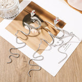 Hivava Women Tassel Chain Snake Hair Claw Fashion Crab Clip Elegant Shark Clip Barrette Headdress Hairpin Women Girls Hair Accessories