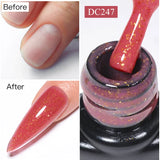 Hivava  -   7ML Pink Glitter Quick Extension Gel Nail Polish Pink Gold Foils Effect Vernis Semi Permanent UV Gel Nail Art Hard Gel