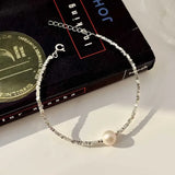 Hiava  -  New Fashion Silver Colour Pearl Bracelet Sparkling Exquisite Simple Women Fine Jewelry Accessories Wedding Party Gift