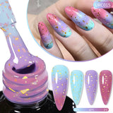 Hivava  -  7ml White Nude Glitter Thermal Gel Nail Polish Temperature Color Changing Soak Off UV LED Nail Art Gel Varnish