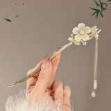 Hivava  -  Retro Chinese Style Tassel Hair Clip For Women Hair Stick Pins Flower Handmade Hairpins Charm Jewelry Accessories Hair Ornaments