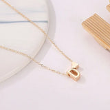 Hivava  Fashion Tiny Heart Dainty Initial Necklace Gold Silver Color Letter Name Choker  For Women Pendant Jewelry Gift