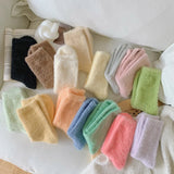 Hivava  Solid Color Thermal Women Socks Soft Plush Autumn Winter Thick Warm Snow Socks Women Fashion Homewear Keep Warm Floor Sleep Sock