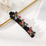 Hivava  -  Women Hair Clip Flowers Side Braided Hair Clips Girls Alice Sweet Hair Barrettes Hair Accessories Hairpin Flocking Bangs Clip