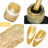 Hivava  -  7ml Cat Magnetic Gel Nail Polish Semi Permanent Dynamic Glitter Reflective Nail Gel Soak Off UV Gel Nail Art Varnish