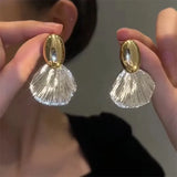 Hivava  -  Fashion Statement Gold Silver Color Long Metal Chain Bling Tassel Earrings for Women Wedding Ms Hot Jewelry Pendant Gift