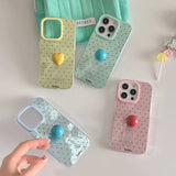 Hivava  Shiny Summer Dopamine Colorful Fundas For Iphone 15Pro 14 13 15promax 14Pro 15 Pro Max 13ProMax Ins Spots 3D Ring Phone Case