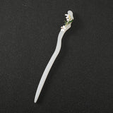 Hivava  -  18cm Women Hairpin Jade Lily of the Valley Tassel Hairpin Hair Clips Transparent White Hair Sticks Fashion Ponytail Accessories