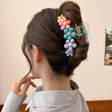 Hivava Korean Sweet Colorful Flower Hair Claws Clamps Crab Hair Clips Barrettes Girls Hair Accessories Hairpins Women Hair Crabs Claw