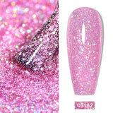 Hivava  -  Metallic Gold Sliver Pink 5ml Liner Gel Nail Art Polish Painting Mirror Gel Graffiti Stripe Design Varnish DIY