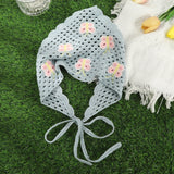 Hivava  -  Customized Hair Scarf Retro Crochet Hair Bands Ladies Knitting Flower Headbands Fashion Headwarp Party Rave Hair Accessories