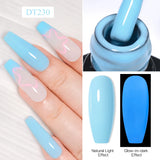 Hivava  -  7ml Fluorescent Glow In Dark Gel Nail Polish  Neon Luminous Gel Vernis Semi Permanent Nail Art UV LED Varnish Design