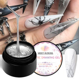 Hivava  -  5ml Silver Gold Spider Drawing Gel Nail Polish Spider Wire Drawing Painting Liner Nail Art Gel Varnish DIY Manicure