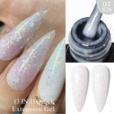 Hivava  -  7ml Thread Shell Rubber Base Gel Nail Polish 2 In 1 Aurora Pearly Shells UV LED Nail Art Gel Varnish For Nails