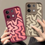 Hivava  -  Colored Stripe Case For Xiaomi Redmi Note 13 12 11 10 Pro 5G Poco F6 X5 M6 X6 11T 13T Pro Shockproof Bumper Soft Silicone Cover