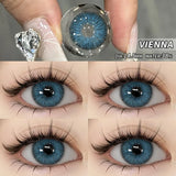 Hivava 1 Pair New Fashion Blue Color Contact Lenses for Eyes Natural Brown Eyes Contacts Lenses Yearly Gray Colorful Eyes Lens