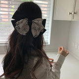 Hivava  - jewelry New Women Sweet Print Bows Hair Clips Hairpins Barrettes Girls Elegant Ponytail Clip Headwear Summer Hair Accessories