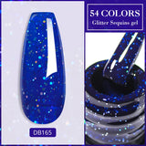 Hivava  -  7ml Sparkling Glitter Gel Nail Polish Shining Sequins Colors Long Lasting For Manicure Soak Off Nail Art Gel Varnishes