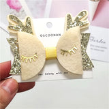 Hivava  -  1 Piece Christmas Deer Pincer Glitter Barrette Bow Tie Hairpins Hair Clip For Girls Pin Tiaras Baby Hair Accessories For Women