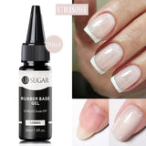 Hivava  -  30ml Refilled Rubber Base Gel Big Capacity Crystal Nude Pink Clear Soak Off UV LED Nail Art Varnish Constructed Gel