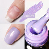 Hivava  -  7ml Sparkling Glitter Rubber Base Gel Nails Shining Glitter Semi Permanent Soak Off UV LED Varnish All for Manicure