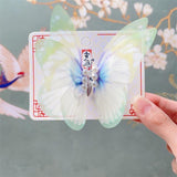 Hivava Fluttering Gemstone Butterfly Wings Cottagecore Princesscore Fairycore Princesscore Coquette Soft Girl Hair Clip Accessory