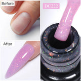 Hivava  -   7ML Pink Glitter Quick Extension Gel Nail Polish Pink Gold Foils Effect Vernis Semi Permanent UV Gel Nail Art Hard Gel