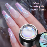 Hivava   -  Super bright Metallic Painting Gel Polish 5ML Gold Silver Mirror Gel Nail Polish Flower Drawing Lines French Nails