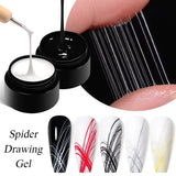 Hivava  -  5ml Silver Gold Spider Drawing Gel Nail Polish Spider Wire Drawing Painting Liner Nail Art Gel Varnish DIY Manicure