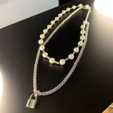 Hivava Silver Clavicle Pearl Necklace