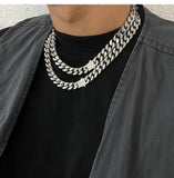 Hivava Silver Cuban Chain Necklace