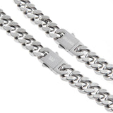 Hivava Silver Cuban Chain Necklace