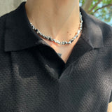 Hivava Silver Stone Clavicle Chain Necklace