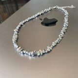 Hivava Silver Stone Clavicle Chain Necklace