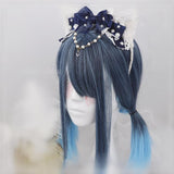 Hivava Black-Blue Gradient Bangs Wig