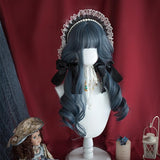 Hivava Lolita Fog Blue Long Curly Wig