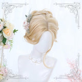 Hivava Lolita Light Blonde Mid Length Curly Wig