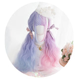 Hivava Alice Bunny Cotton Candy Parted Pastel Purple Pink Lolita Wig