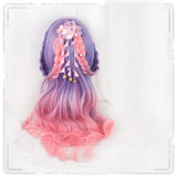 Hivava Purple Pink Gradual Change Pastel Lolita Long Curl Wig