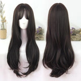 Hivava Black-brown Natural Long Curly Wig