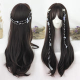 Hivava Black-brown Natural Long Curly Wig